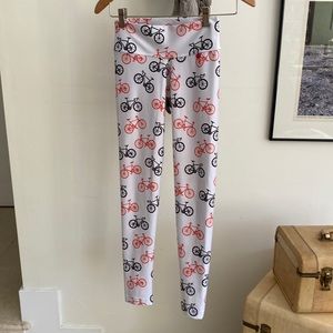 Fit Mama Full length low rise bicycle print leggings